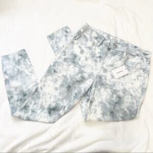 Good American Good Legs cloud tie dye jeans 33 stretch denim Nwt